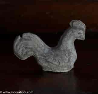 Grey pottery model of a rooster, Han dynasty, 206BC - 221AD -0