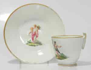 Swansea cup & saucer by Baxter, Ceres & Mercury, C. 1817 -0
