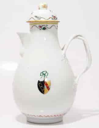 Chinese Export coffee pot - arms of Hippesley & Stuart, C. 1790 -0