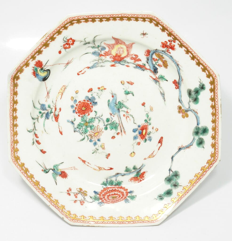 Bow ‘flaming tortoise’ kakiemon plate, C. 1750 -0