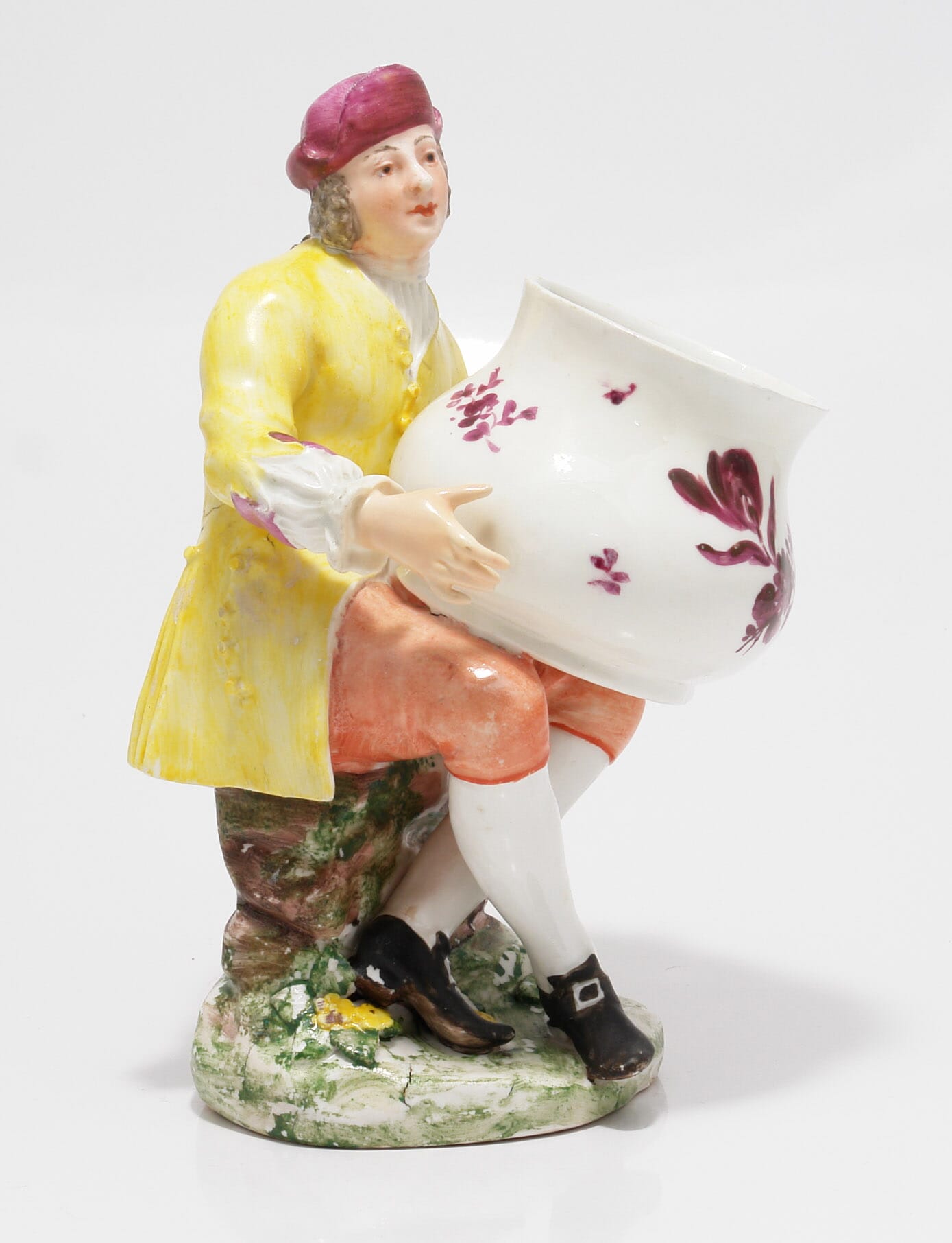 Vienna figure, a gent with a large pot, c. 1749 -0