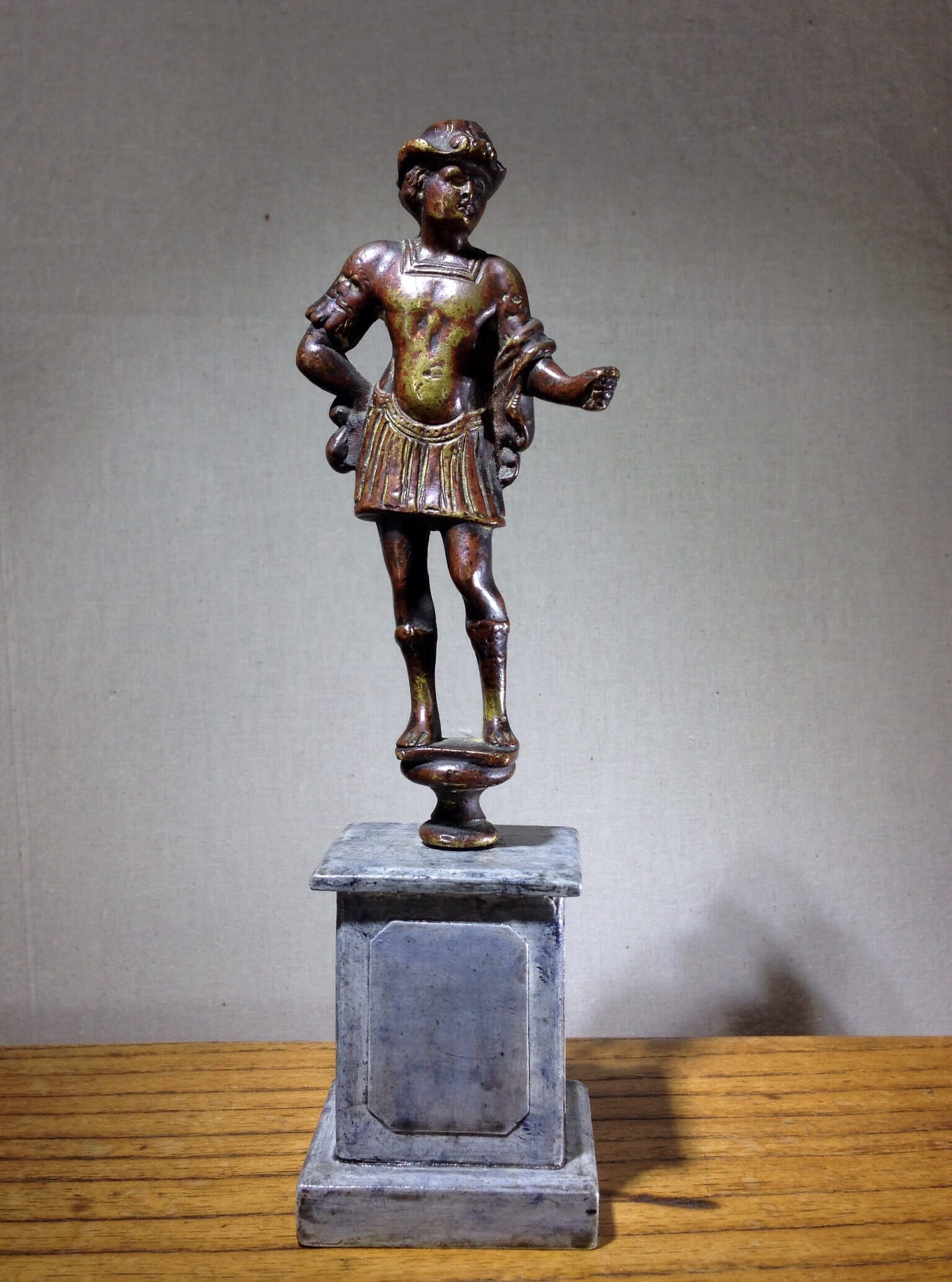 Italian bronze figure of a Roman general, 16th-17th century -0