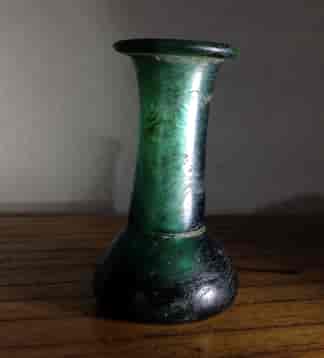 Roman glass flask, sea green, 4th-5th century AD -0