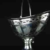 Sterling Silver, George III, sugar basket, c.1784. -1836