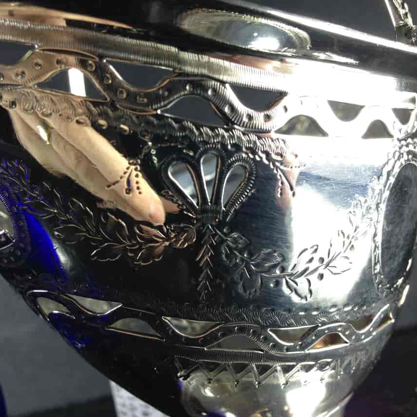 Sterling Silver, George III, sugar basket, c.1784. -1844