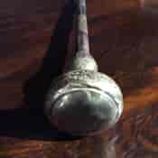 Parasol handle, black mother of pearl & gilt, c.1880-637