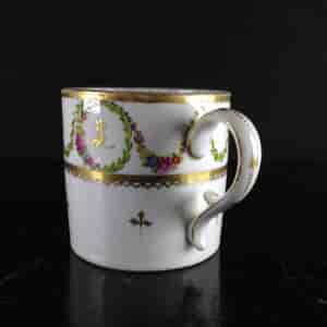 Niderviller coffee can & saucer, flower swags, c.1785 -2121