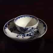 Lowestoft teabowl & saucer, after Worcester's Mansfield, c.1765 -653