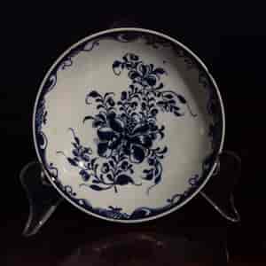 Lowestoft teabowl & saucer, after Worcester's Mansfield, c.1765 -654