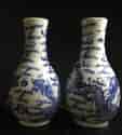 Chinese Export pair of vases, dragons, 19th century -0
