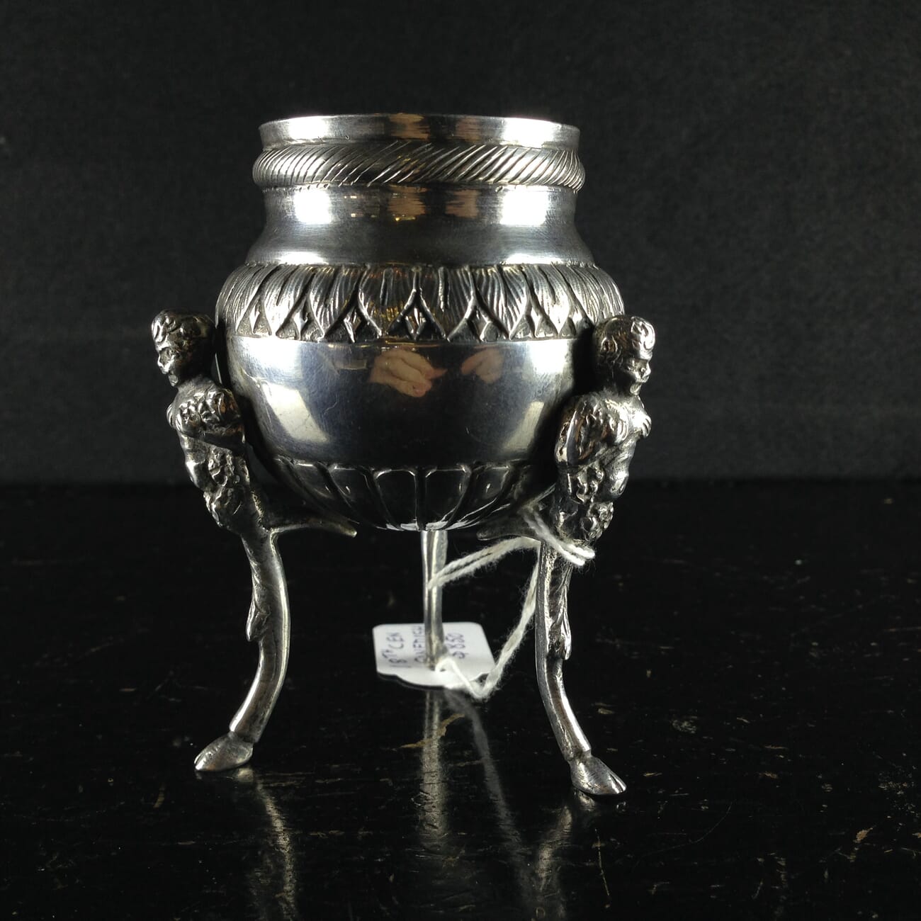 Swedish silver tripod vase, 18th century-0