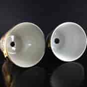 Pair of Coalport flower pots, London decorated, c.1805 -2544