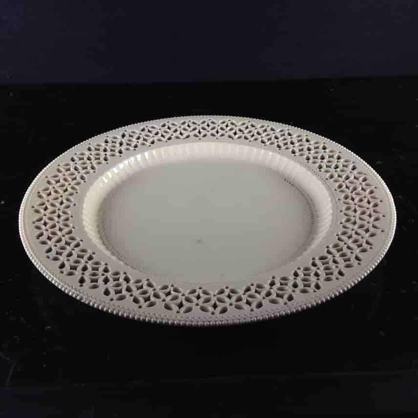 Creamware plate with pierced border, circa 1780-2692