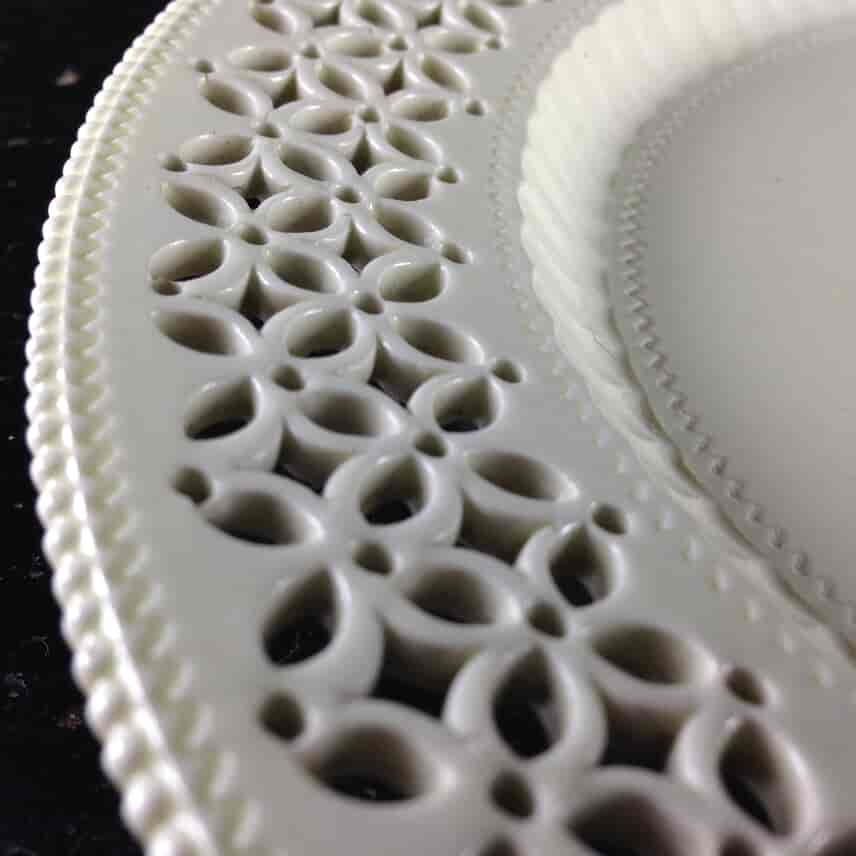 Creamware plate with pierced border, circa 1780-2698