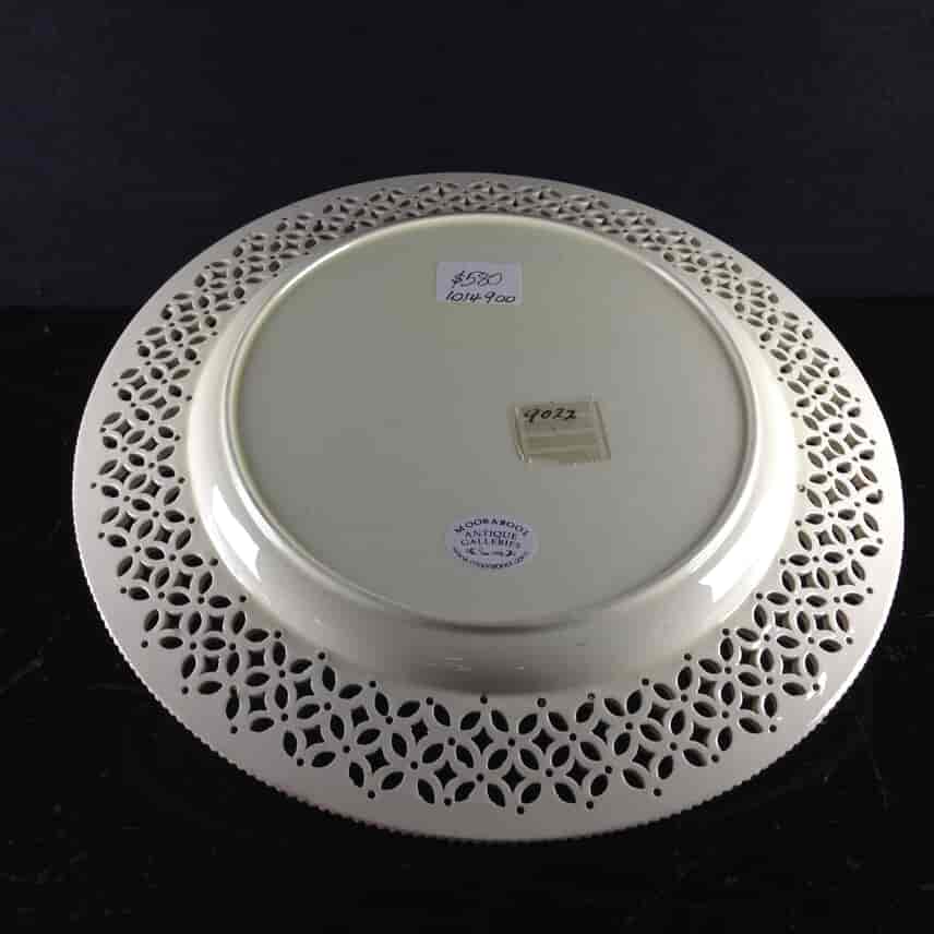 Creamware plate with pierced border, circa 1780-2699