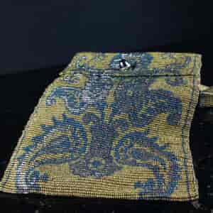 Victorian metal beadwork purse, c.1840 -0