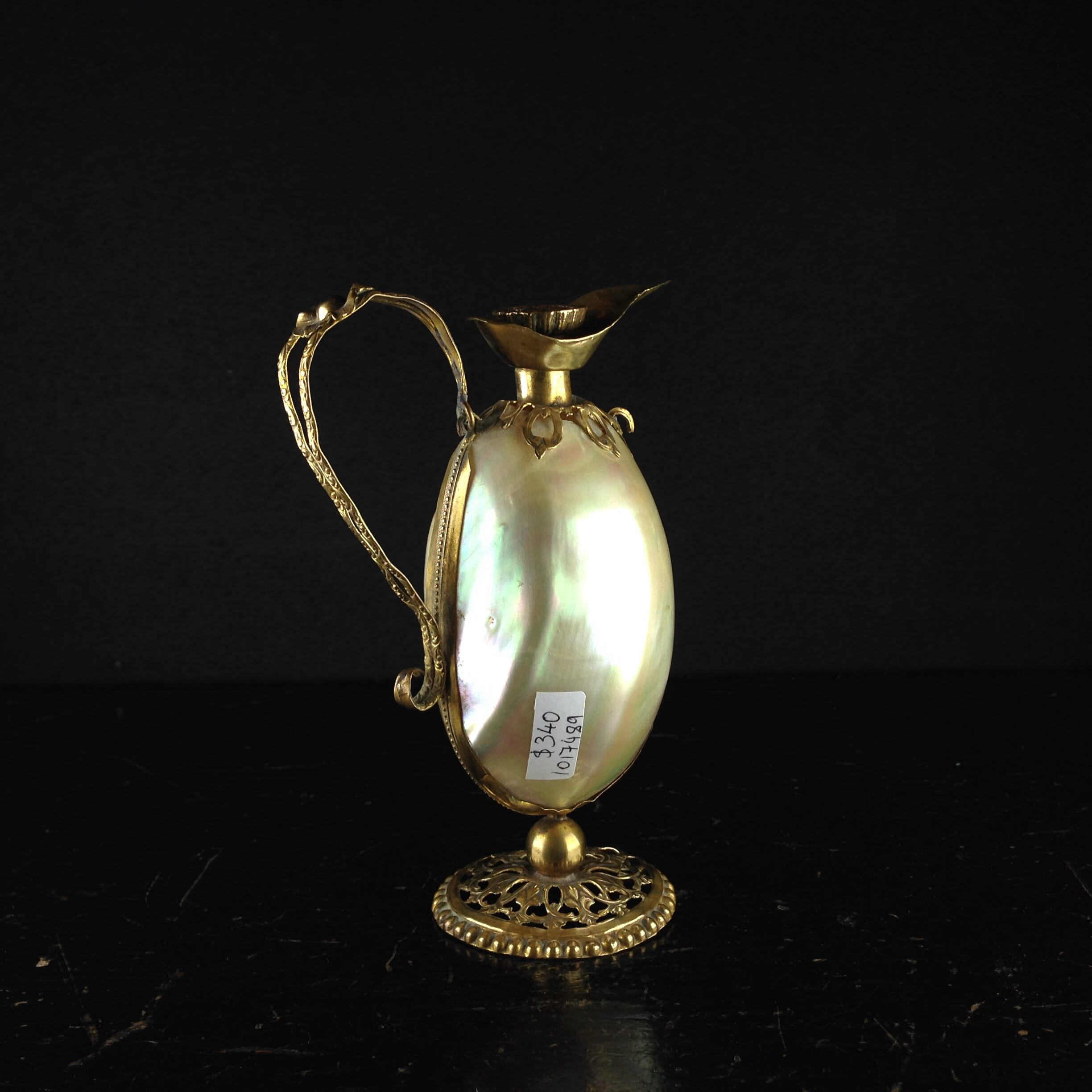 Mother of pearl ewer, circa 1870-0
