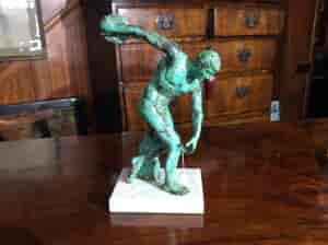 Grand Tour bronze, discus thrower, 19th/20th century -0