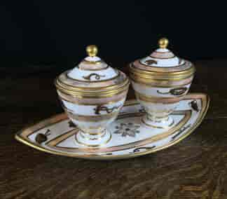 French porcelain boat shaped serving dish, C. 1790 -0