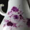 Meissen jug & cover, purple flower decoration, c.1750 & later -3146