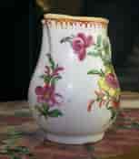 Bow sparrowbeak jug, bright flowers, c. 1765 -15407
