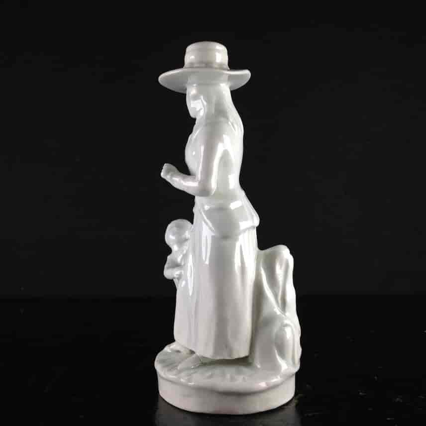 Italian porcelain figure, lady & child, probably Naples, c.1780 -3571