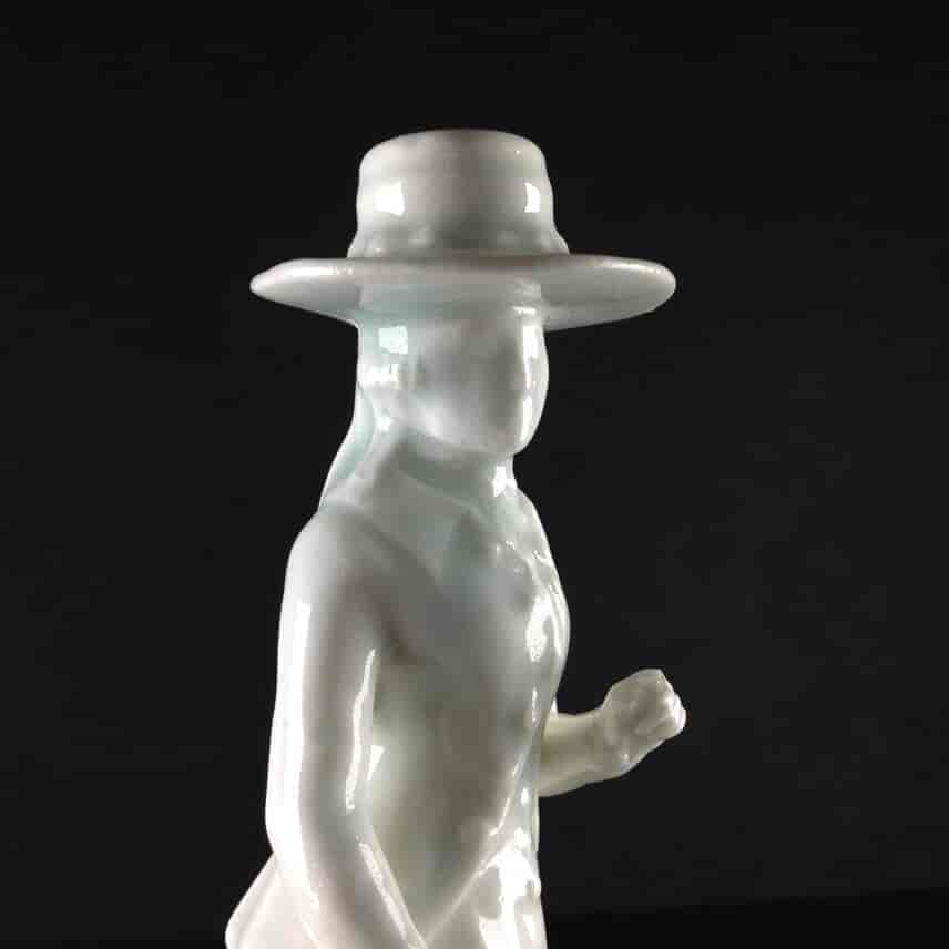 Italian porcelain figure, lady & child, probably Naples, c.1780 -3572