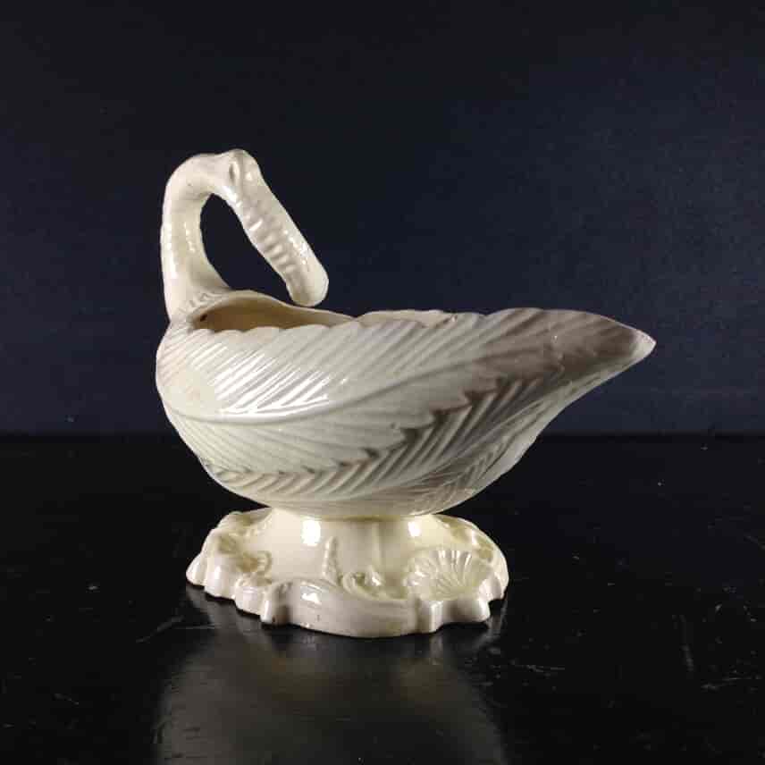 Creamware sauceboat, cos lettuce & rococo scroll, c. 1760 -964