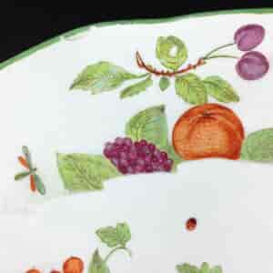 Chelsea leaf shaped dish, fruit & moths, Red Anchor, C. 1760 -3764