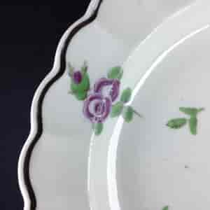 Worcester plate with flowers, ex- Zorensky Collection C. 1765 -3782