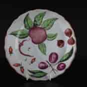 Chelsea plate with cut apple, C. 1755 -3802