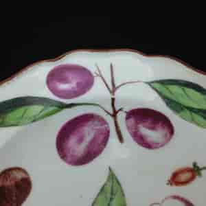 Chelsea plate with cut apple, C. 1755 -3809