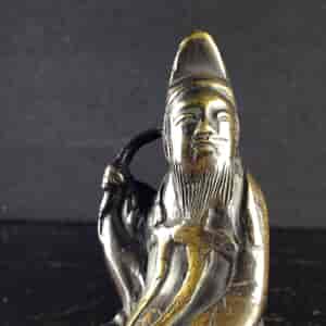 Japanese bronze sage on horse, Meiji period -3962