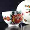 Creamware cup & saucer, rose decorated, c.1780 -987