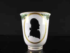Vienna coffee cup & saucer, profile silhouette, c.1790 -1002