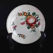 Creamware cup & saucer, rose decorated, c.1780 -4212