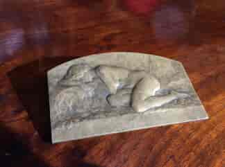Desvignes, Louis - Bronze plaque - female nude - c. 1920 -0