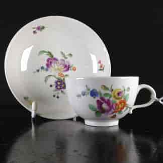 Rare The Hague (Dutch) decorated porcelain cup & saucer, c.1780 -0