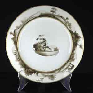 Coalport plate, London decorated by Charles Muss, c. 1810 -0