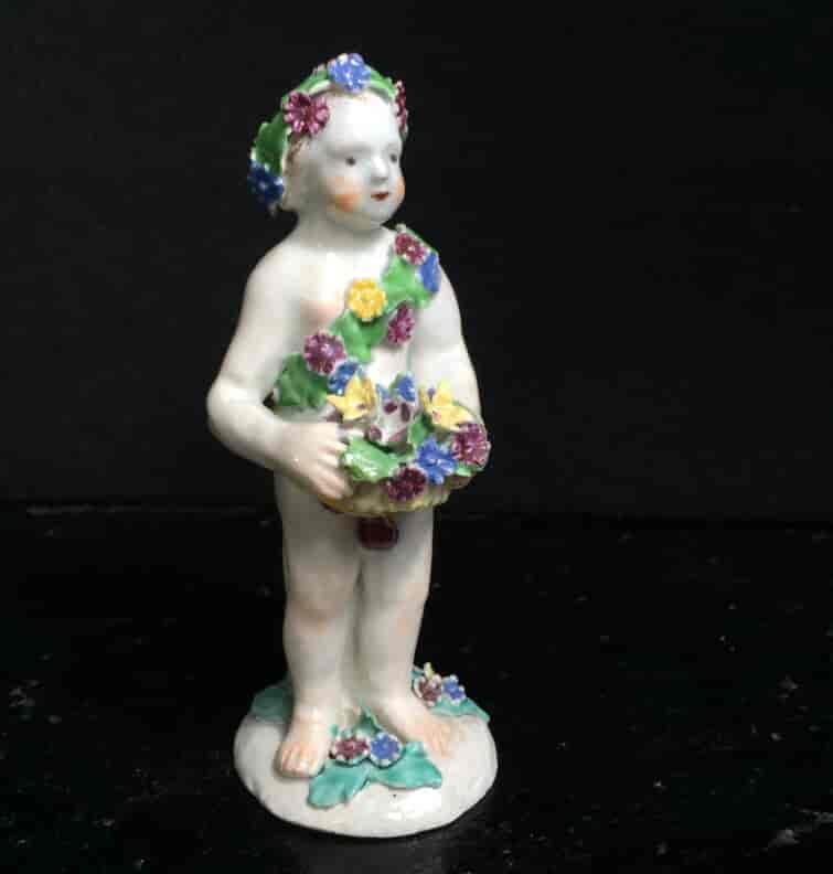 Derby figure of a boy with flower basket, C. 1765 -0