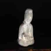 Han dynasty seated grey pottery figure, 200BC-200AD -0