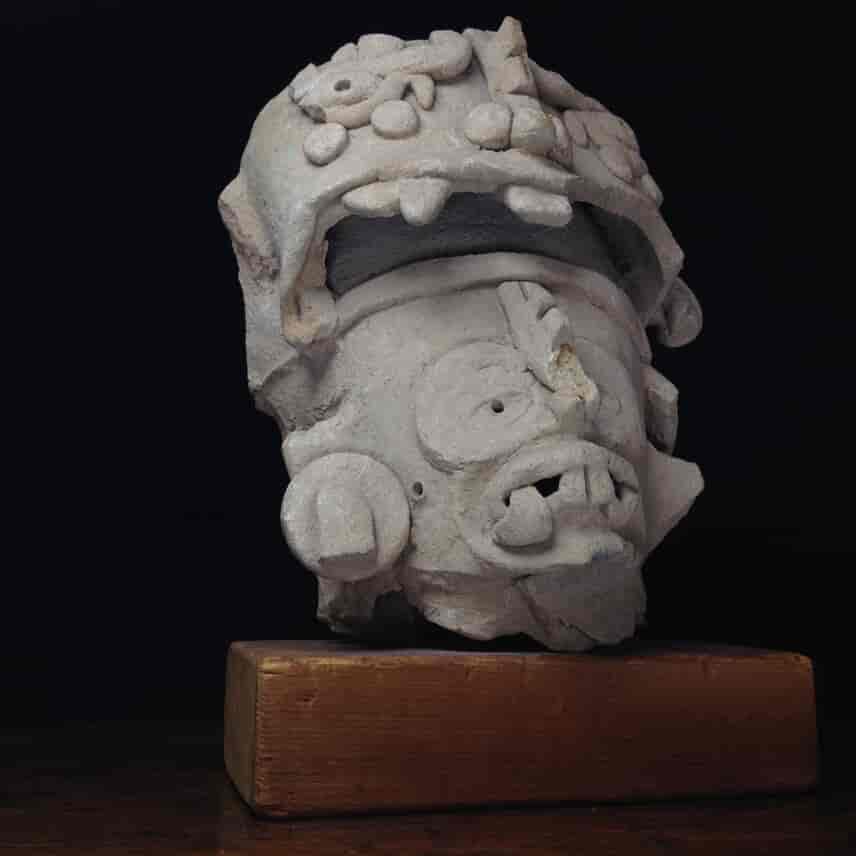 Pre-Columbian Jaguar mask fragment, Veracruz, 300-900 AD -4776