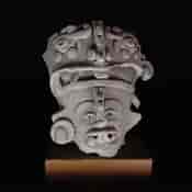 Pre-Columbian Jaguar mask fragment, Veracruz, 300-900 AD -0