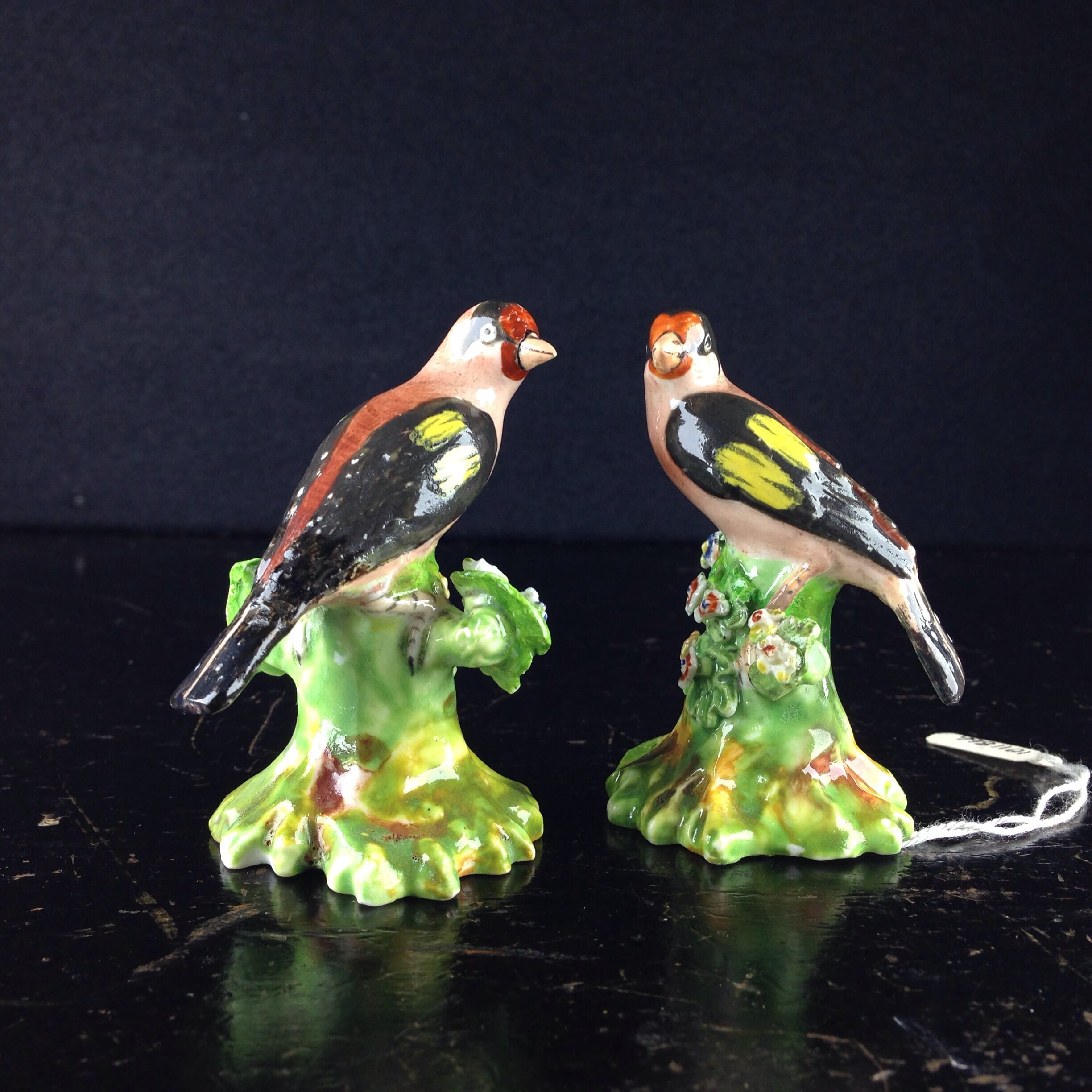 Pair of Derby Goldfinches, C. 1765 -0