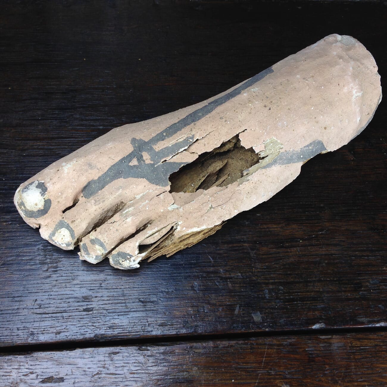 Egyptian foot with sandal, Late Period, 300 BC -0
