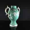 Derby vase with flower moulding over turquoise ground, c. 1765 -1083