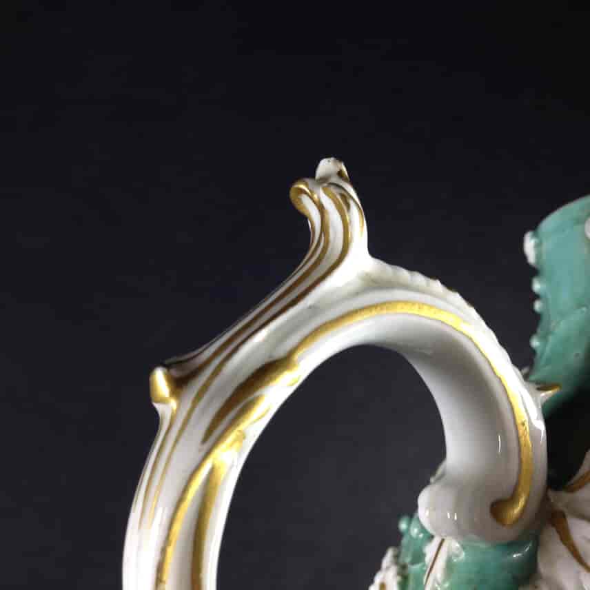 Derby vase with flower moulding over turquoise ground, c. 1765 -1087