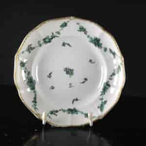 Champions Bristol cup & saucer, green swags with gilt, c. 1775 -1099