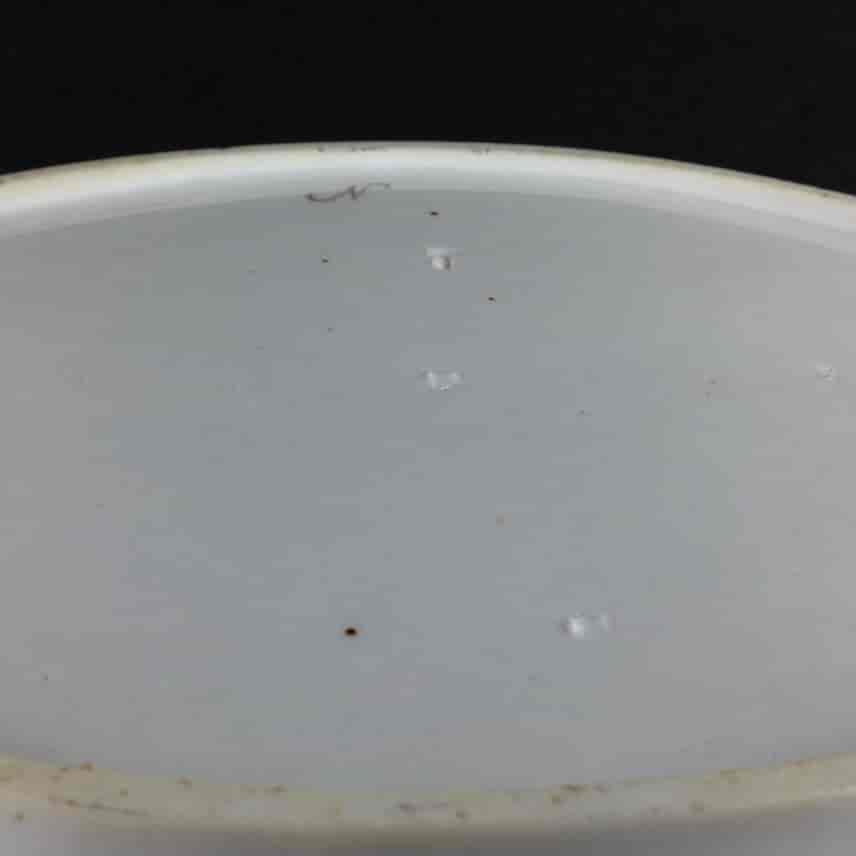 Niderville dish painted with landscape and bugs, c.1770 -1101