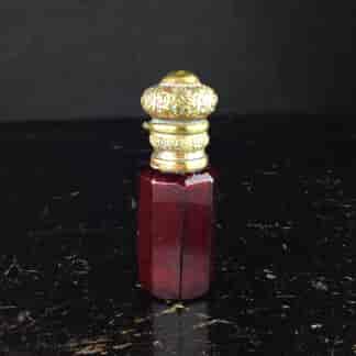 Victorian Ruby glass perfume bottle, c.1880 -0